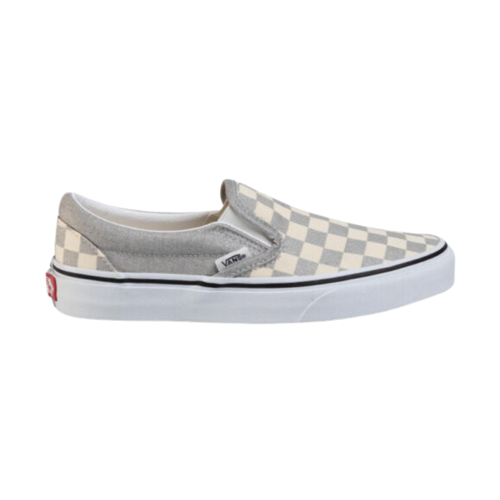 Vans Classic Slip-On VN0A4U38WS31 Men's Silver Checkerboard Shoes HS3826