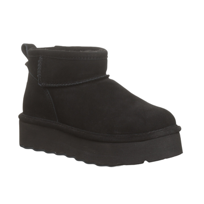 Bearpaw Women's Suede Retro Shorty Ankle Boot - Black
