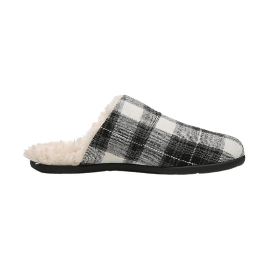 Vionic Alfons Men's Orthotic Comfort Slipper Black Plaid