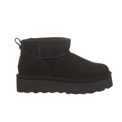 Bearpaw Women's Suede Retro Shorty Ankle Boot - Black