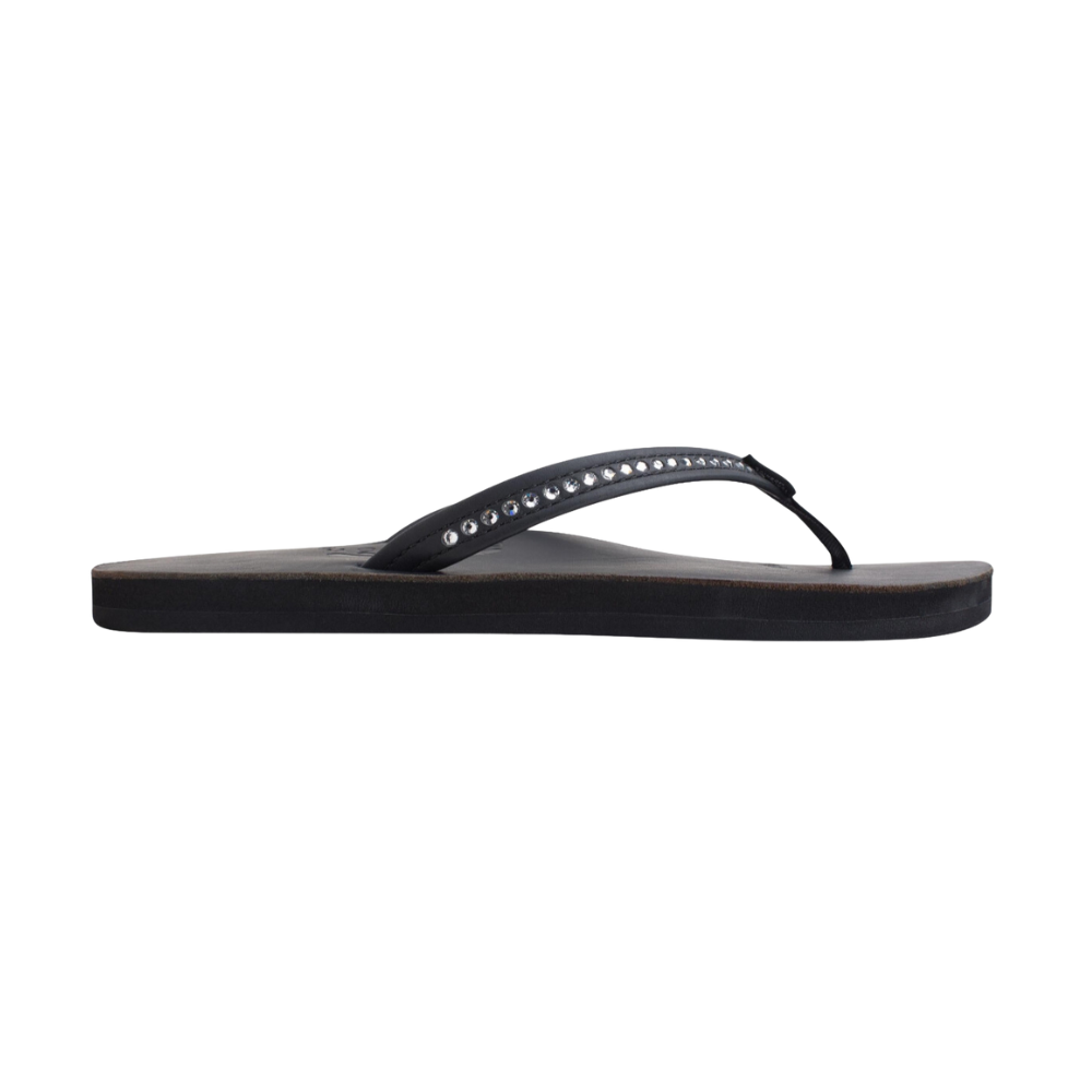 Rainbow Sandals 401ALTSN Women's Black Crystal Sandals Flip Flops