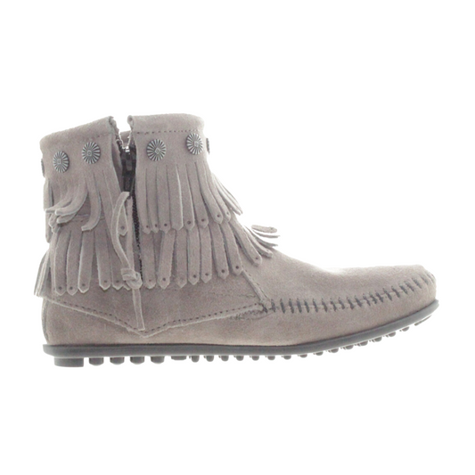 Minnetonka Hi Top Back Zip Boot Grey 291T Women's Boot