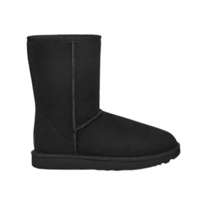 UGG Women's Classic Short II Sheepskin / Wool / Suede Black Boot