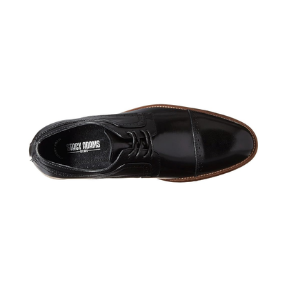 STACY ADAMS Men's Dickinson Cap-Toe Lace-up Oxford Leather Shoe Black