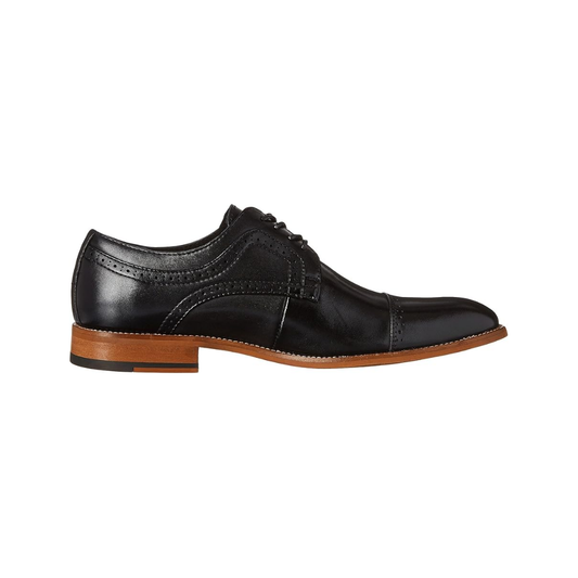 STACY ADAMS Men's Dickinson Cap-Toe Lace-up Oxford Leather Shoe Black