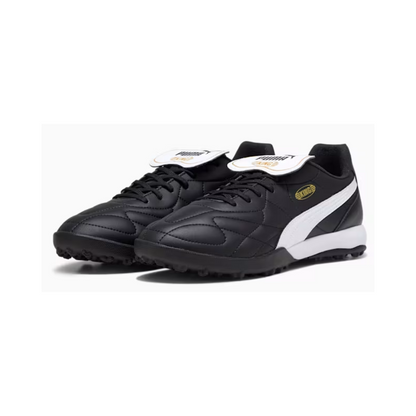PUMA Men’s KING TOP Turf Training Soccer Shoe – Black/White