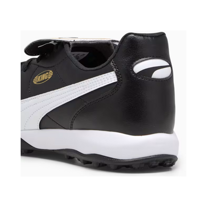 PUMA Men’s KING TOP Turf Training Soccer Shoe – Black/White