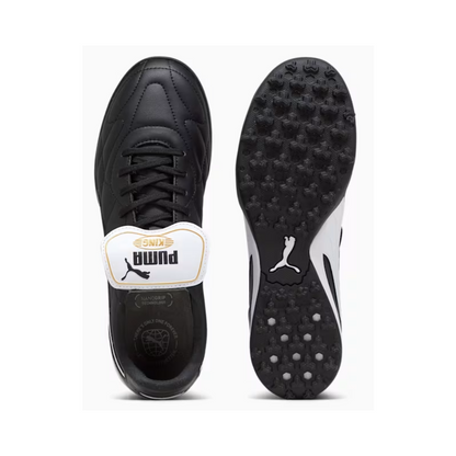 PUMA Men’s KING TOP Turf Training Soccer Shoe – Black/White