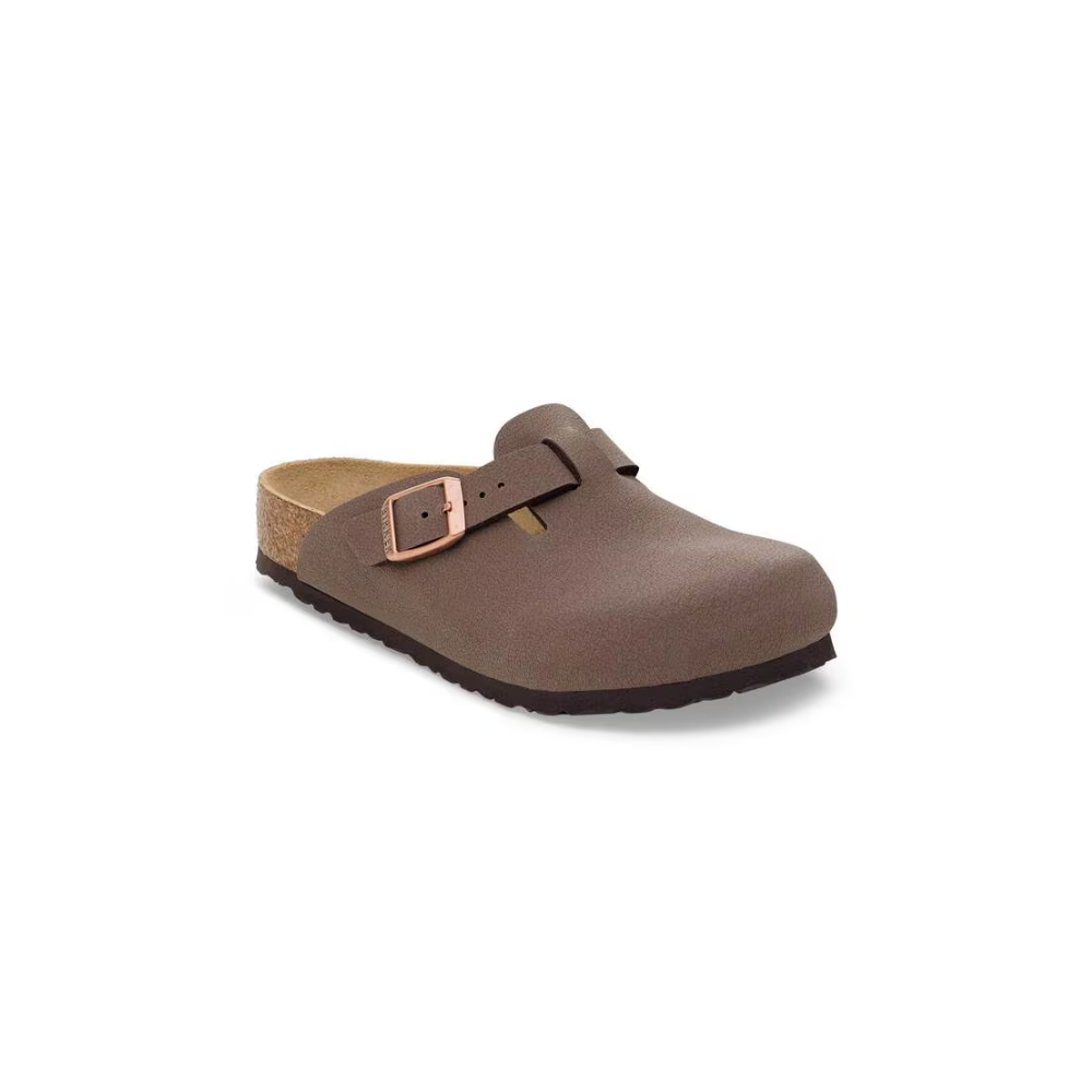 Birkenstock Kids Boston Birko-Flor Nubuck Clog Sandals - Mocca