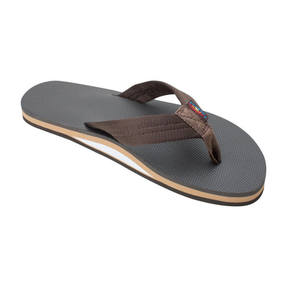 Rainbow Sandals Men's Classic Rubber - Single Layer Soft Top- EVA Rubber Filled Nylon Strap