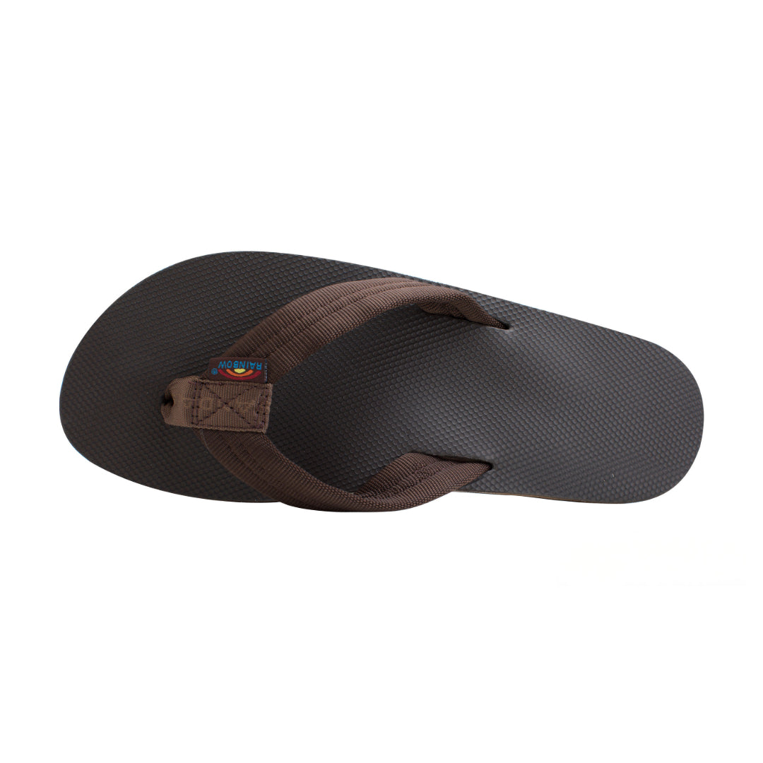 Rainbow Sandals Men's Classic Rubber - Single Layer Soft Top- EVA Rubber Filled Nylon Strap