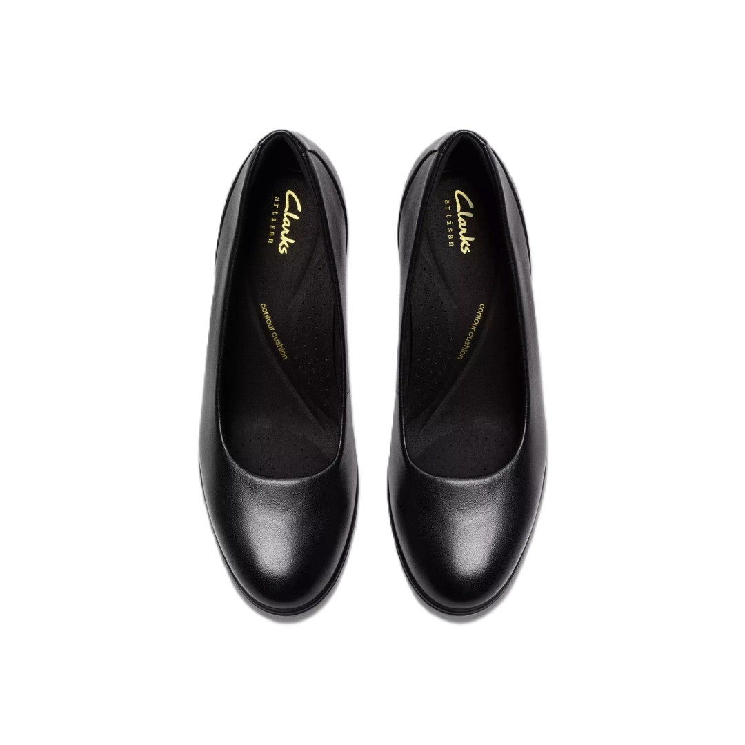 Clarks Women's Shaya Poppy Leather Pumps - Black 82997