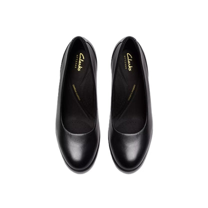 Clarks Women's Shaya Poppy Leather Pumps - Black 82997