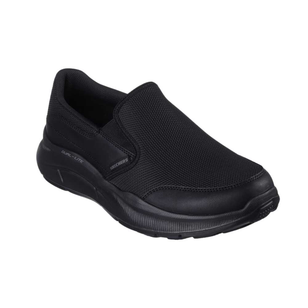 Skechers Men’s Relaxed Fit Equalizer 5.0 Persistable Shoes Black | Slip-On Memory Foam Sneakers