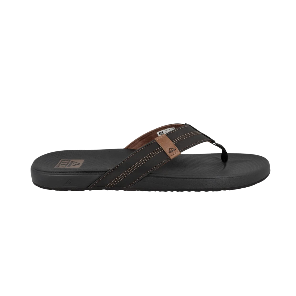 Reef Cushion Phantom LE Leather Coffee/ Black Men's Flip Flop Sandal