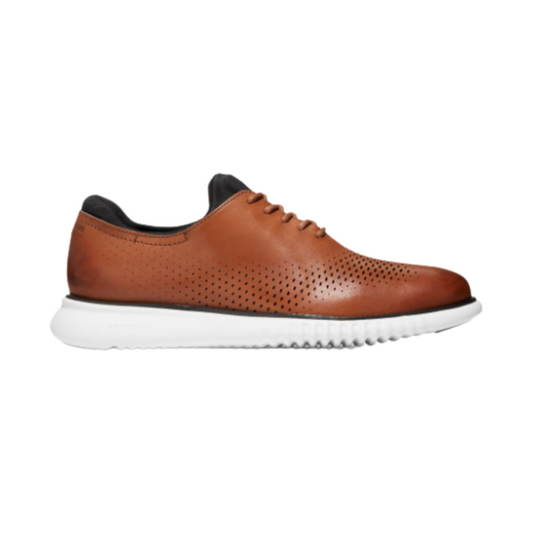 Cole Haan Men's 2.Zerogrand Laser Wing Oxford, Sophisticated, Leather Tan/Ivory, Medium