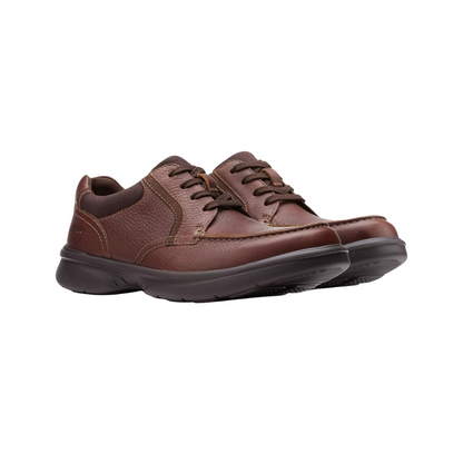 Clarks Bradley Walk Brown Tumbled Leather Mens Oxford Dress Shoe