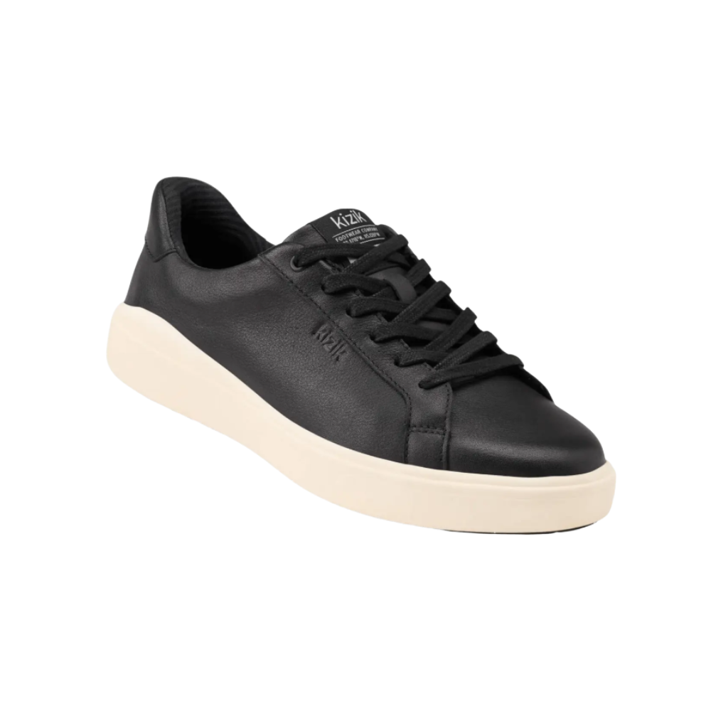 Kizik Women’s Vegas 2 – Hands-Free Leather Sneakers - Black Pristine