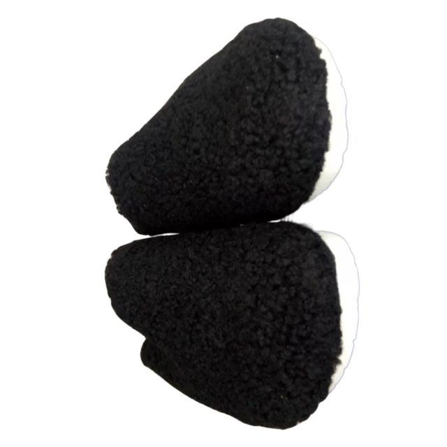 Universal Thread Bev Flat Slip On Shoes Black Fur