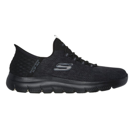 Skechers Men's Summits Key Pace Hands Free Slip-in Loafer, Black/Black,