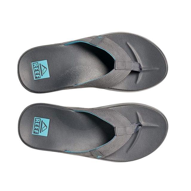 Reef Cushion Bounce Phantom Gray Aqua Men's Flip Flop