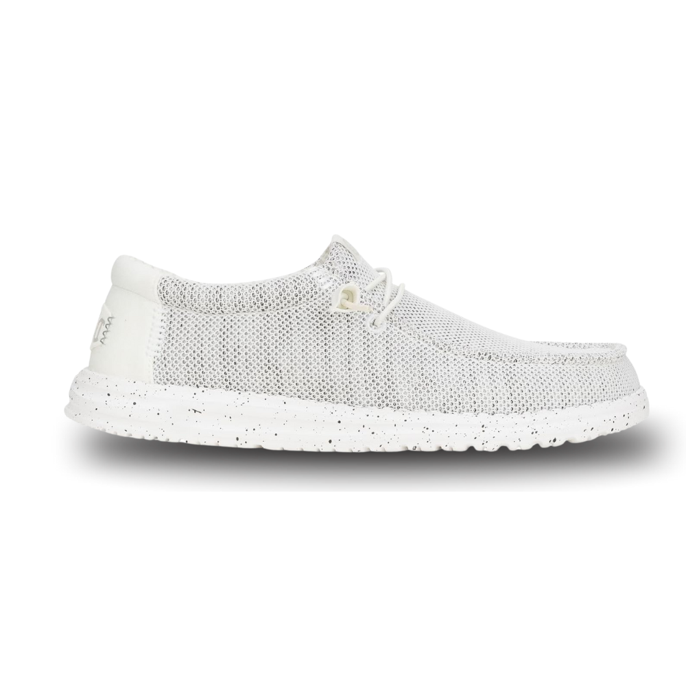 HEYDUDE Wally Stretch Sox Storm White, Men’s Shoes, Slip-on Loafers, Comfortable & Light-Weight