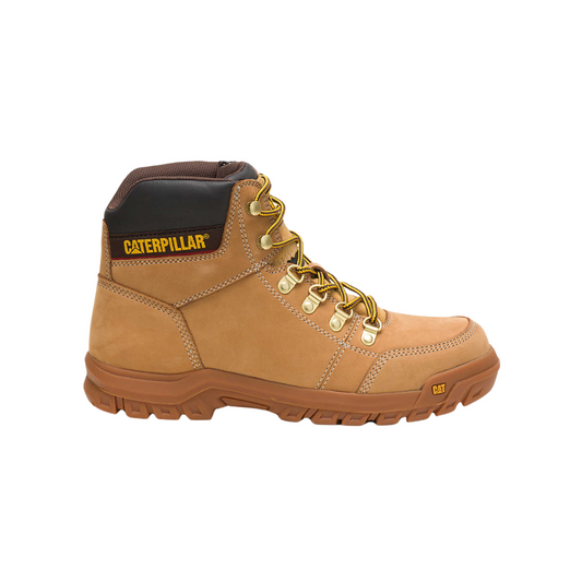Caterpillar Men's Leather Outline Work Boot, Soft-Toe, Honey Reset