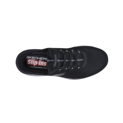 Skechers Men's Summits High Range Hands Free Slip-in Work Shoe, Black/Charcoal, Wide