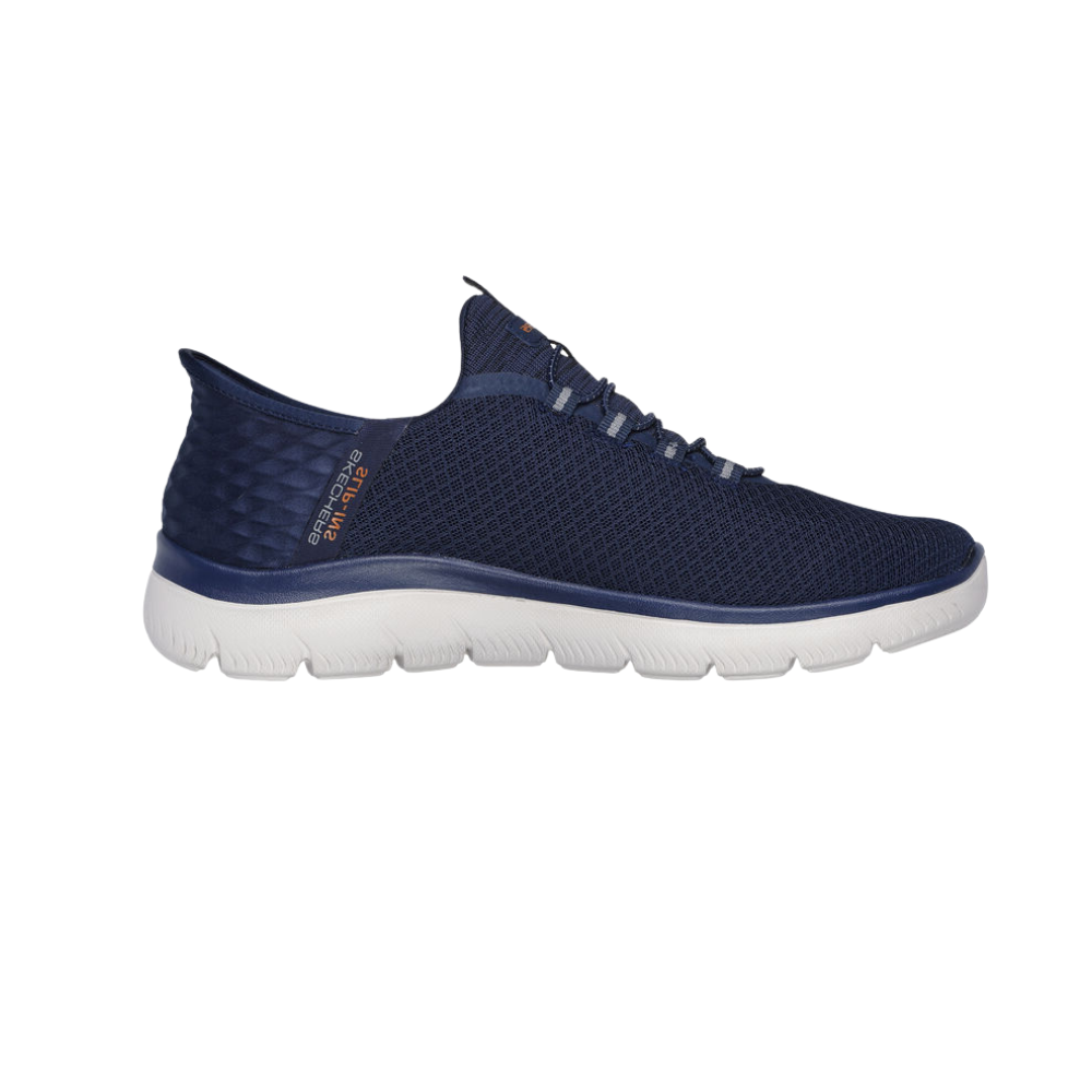 Skechers Men's Summits High Range Hands Free Slip-in Work Shoe, Navy, Wide
