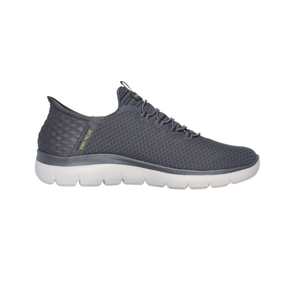 Skechers Men's Summits High Range Hands Free Slip-in Work Shoe, Charcoal, Medium