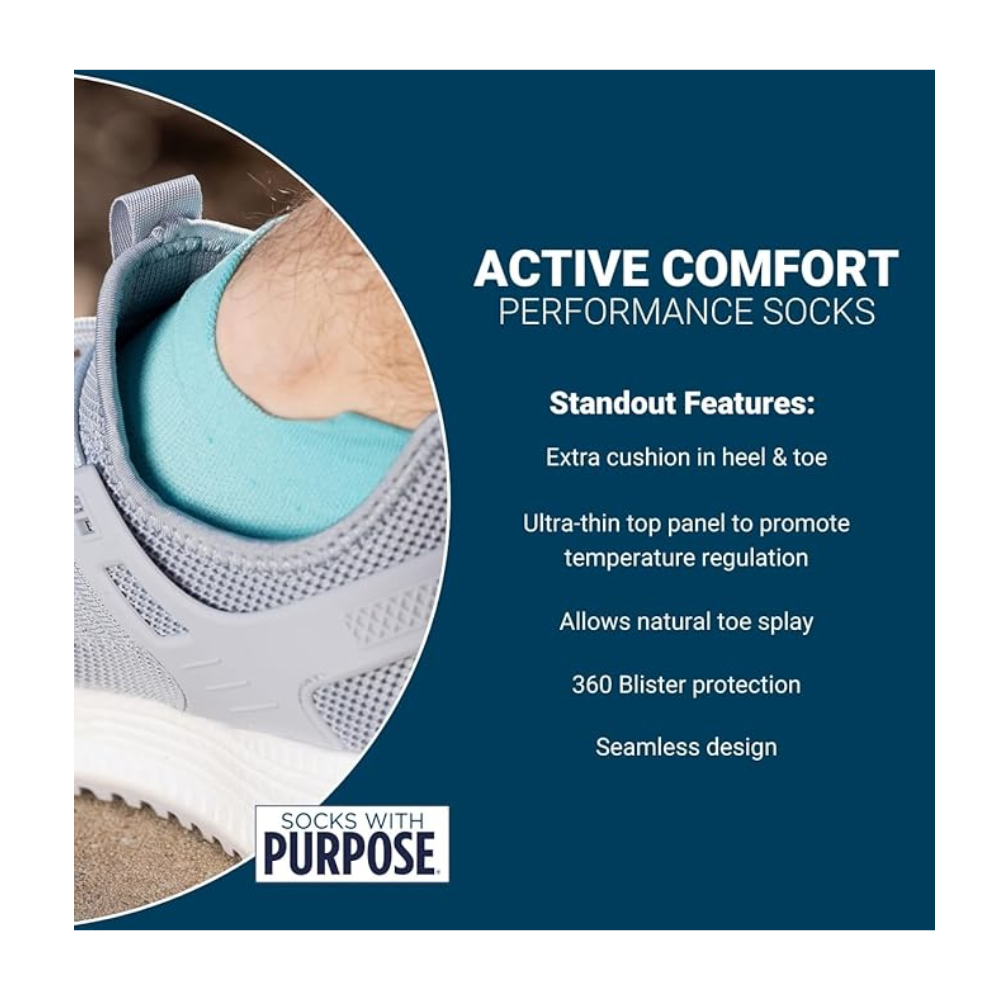 OS1st WIDE Wellness Performance Socks | No Show Black, White OS1-38541WX