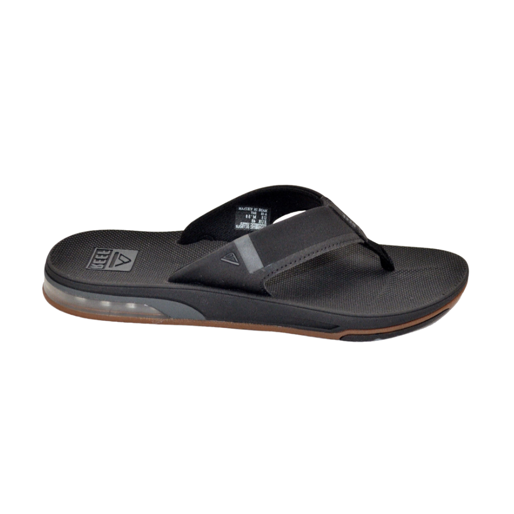 Reef Men's  Arch Support Fanning Bottle Opener Shock Absorption Sandal, Black
