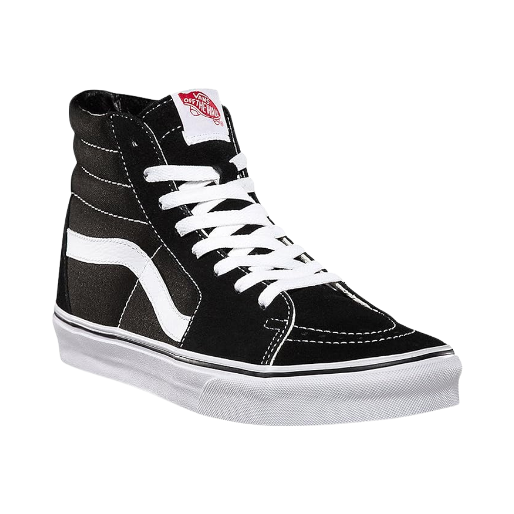 Vans Sk8-Hi Sneakers Men's Canvas Suede Skateboard High-Top Shoes Black/Black/White