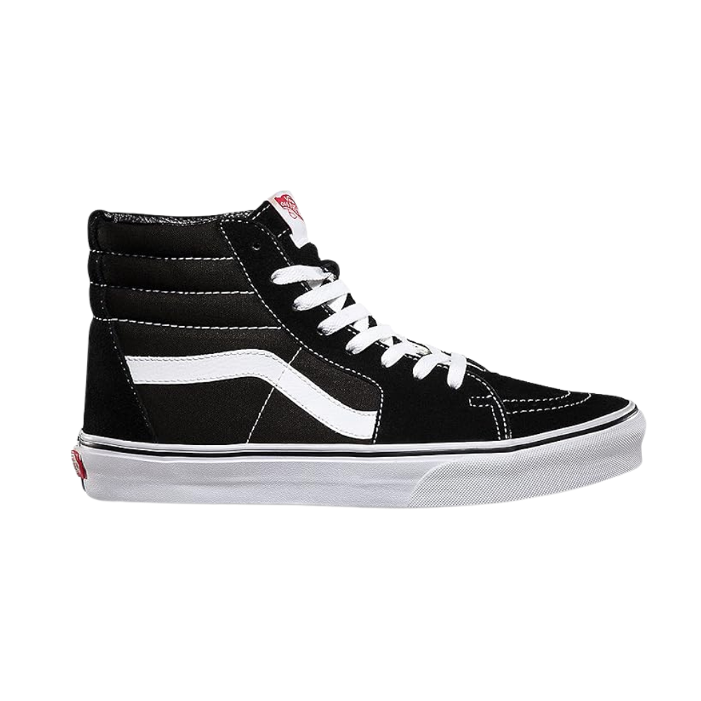 Vans Sk8-Hi Sneakers Men's Canvas Suede Skateboard High-Top Shoes Black/Black/White