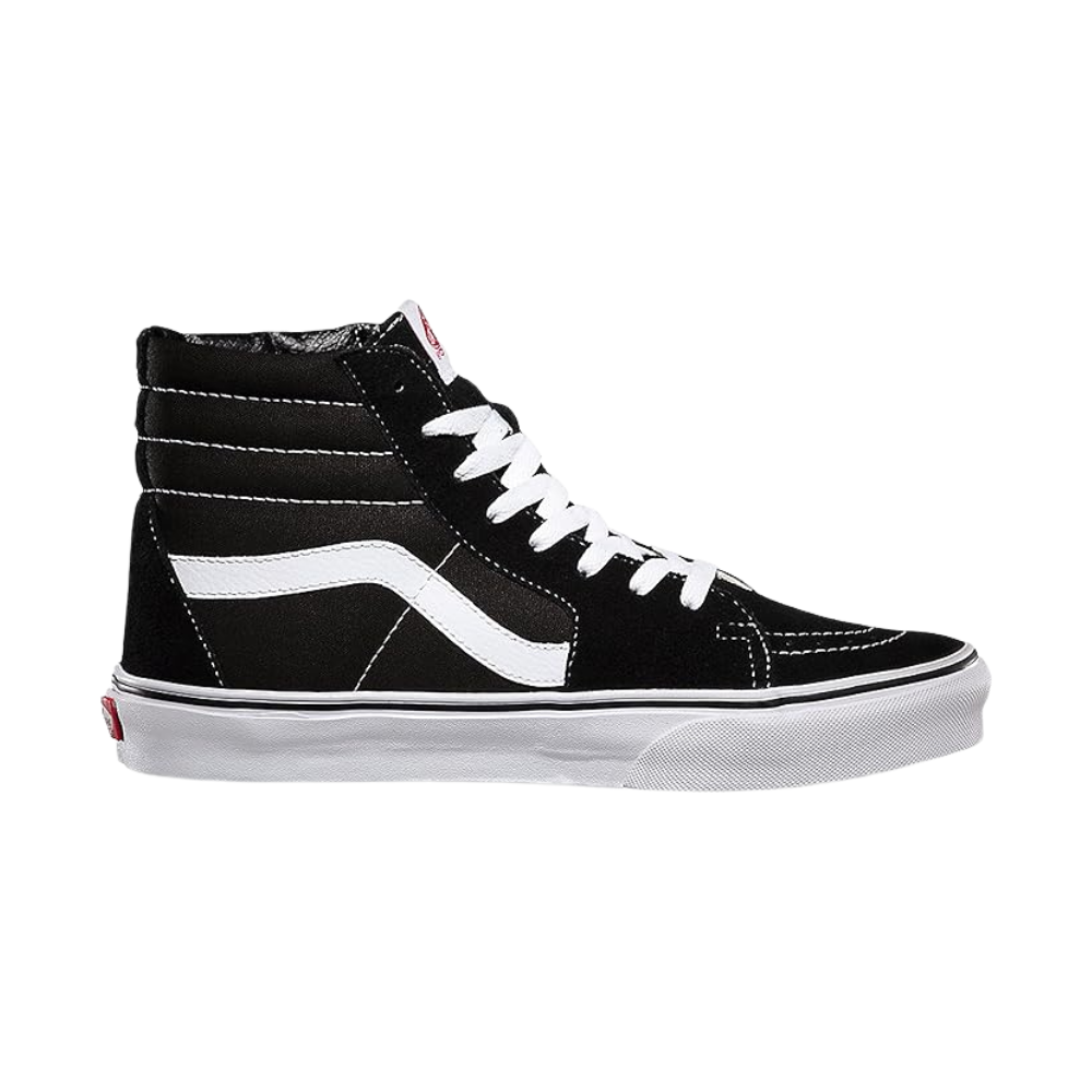 Vans Sk8-Hi Sneakers Men's Canvas Suede Skateboard High-Top Shoes Black/Black/White