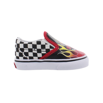 Vans Toddler Classic Slip-On Canvas Race Flame, 4.0 T