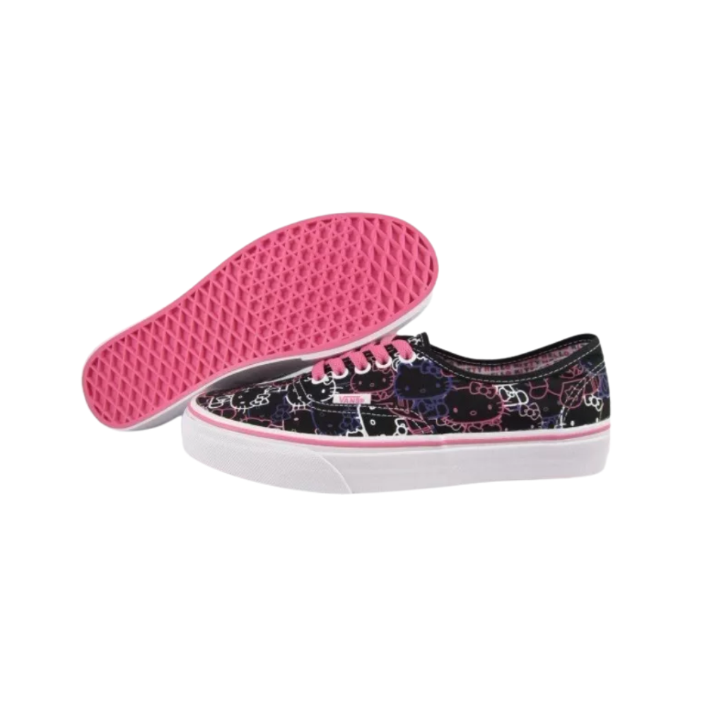 Vans Toddler Hello kitty Authentic Sneaker, Black Passion Flower, 4.5T