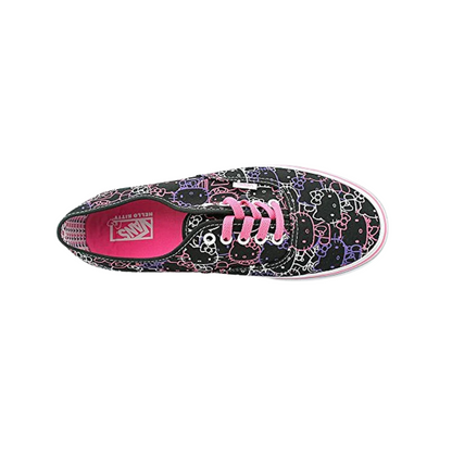 Vans Toddler Hello kitty Authentic Sneaker, Black Passion Flower, 4.5T