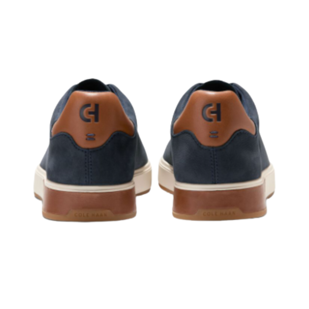 Cole Haan Grandpro Angleace Modern Lightweight Leather Sneakers, Navy Blazer-British Tan-Gum, Med