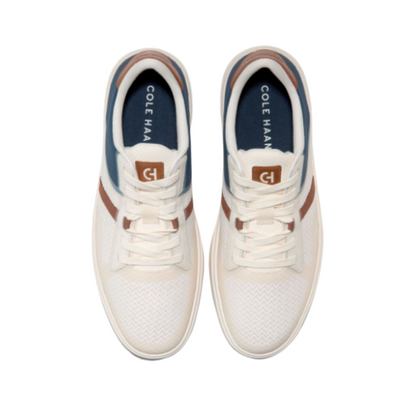 Cole Haan Men's Grand Crosscourt Winner Leather Sneakers – Ensign Blue/Navy Blazer/Ivory, Medium