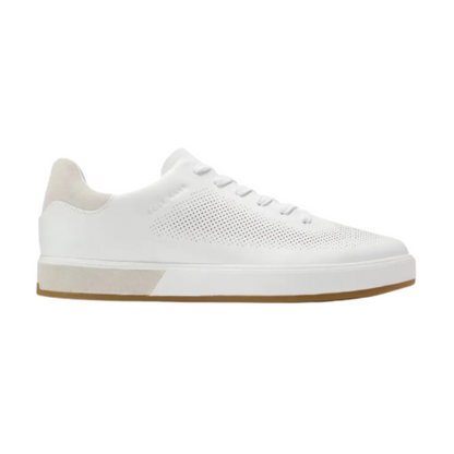 Cole Haan Grandpro Angleace Modern Lightweight Leather Sneakers, Optic White/Silver Birch, Med
