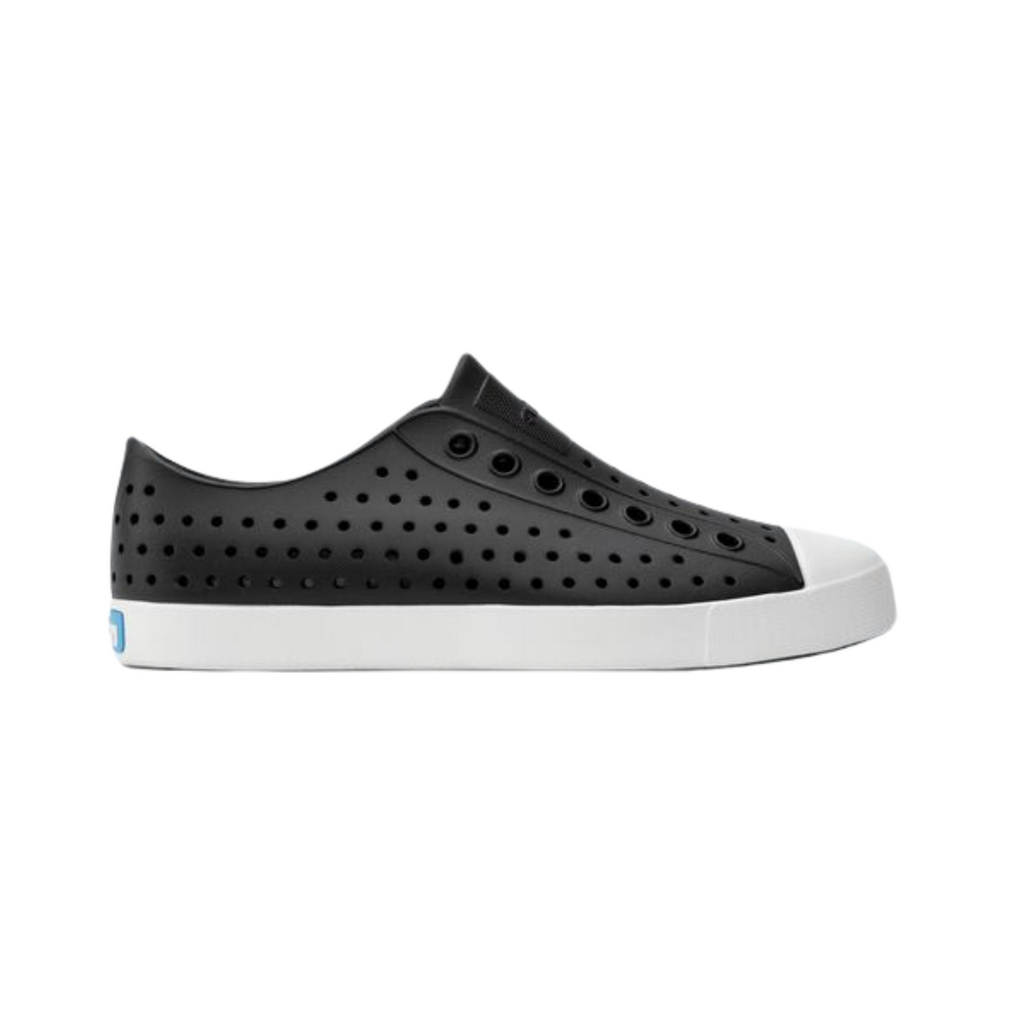 Native Shoes Jefferson Sugarlite – Lightweight, Breathable Unisex Adults Sneakers, Jiffy Black /Shell   White