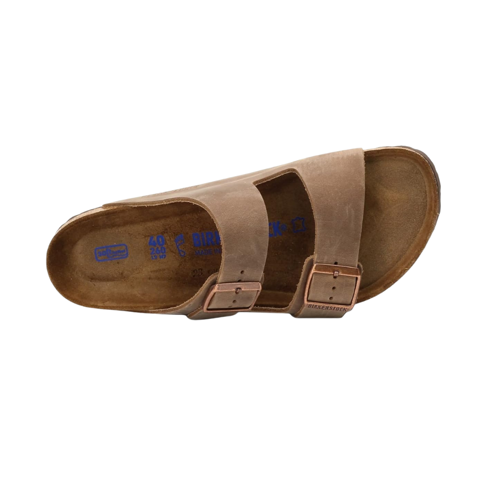 Birkenstock Arizona Soft Footbed Oiled Leather  Sandals Tobacco Brown