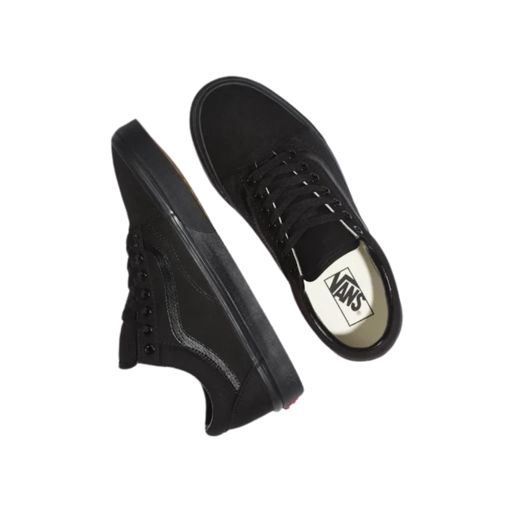 Vans "Canvas Old Skool" Sneakers (Black/Black) Skateboarding Skate Classic Shoes