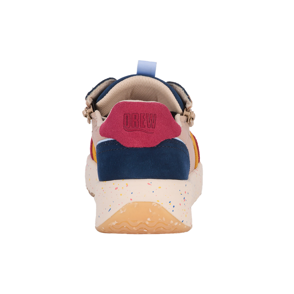 Drew Shoe Women's Orthotic Sneaker Happy - Multi Suede Combo 10839