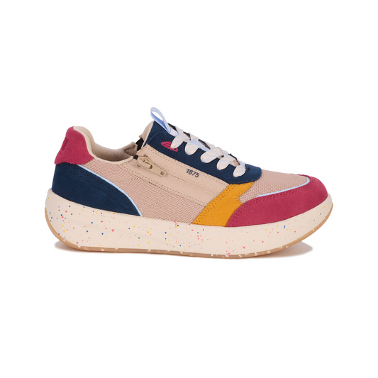 Drew Shoe Women's Orthotic Sneaker Happy - Multi Suede Combo 10839
