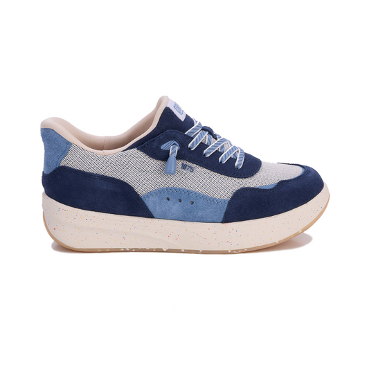 Drew Shoe Women's Orthotic Sneaker – Hobby Navy Suede Combo 10838