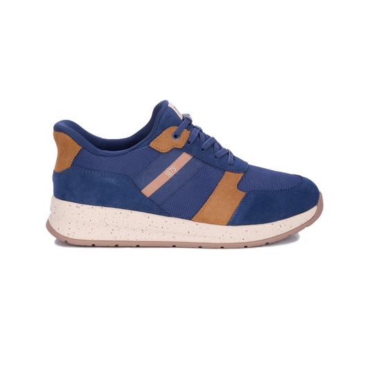 Drew Men’s Connor Orthotic Comfort Sneaker  Navy Suede Combo 40113