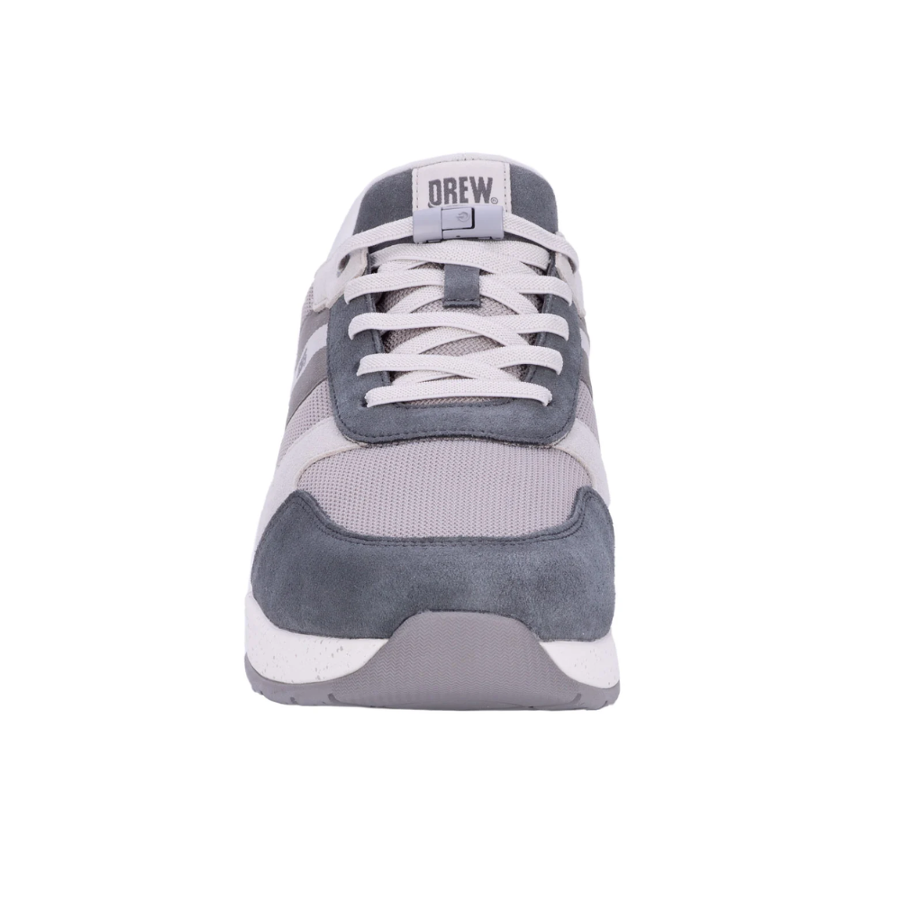 Drew Men’s Connor Orthotic Comfort Sneaker Gray Suede Combo 40113