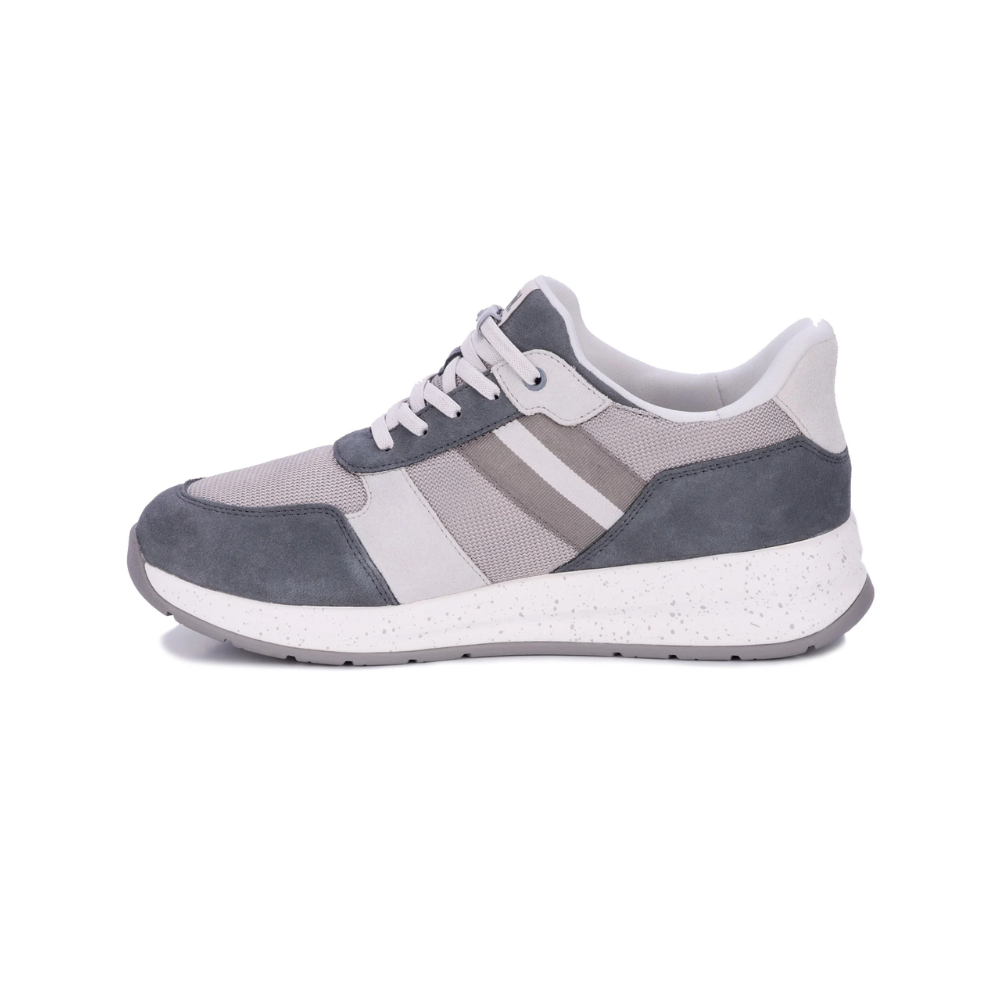 Drew Men’s Connor Orthotic Comfort Sneaker Gray Suede Combo 40113